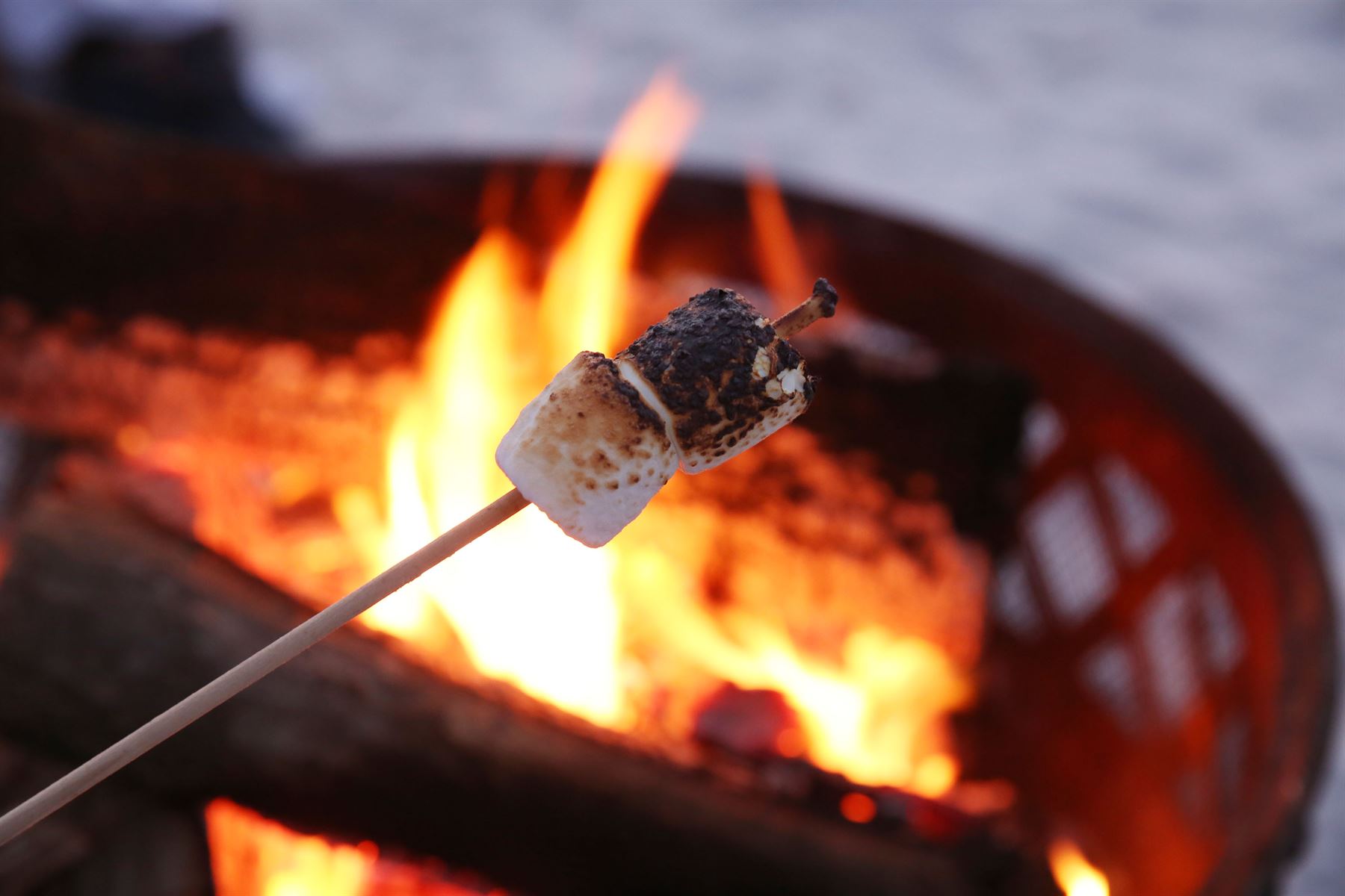 Firepit roasting marshmallows