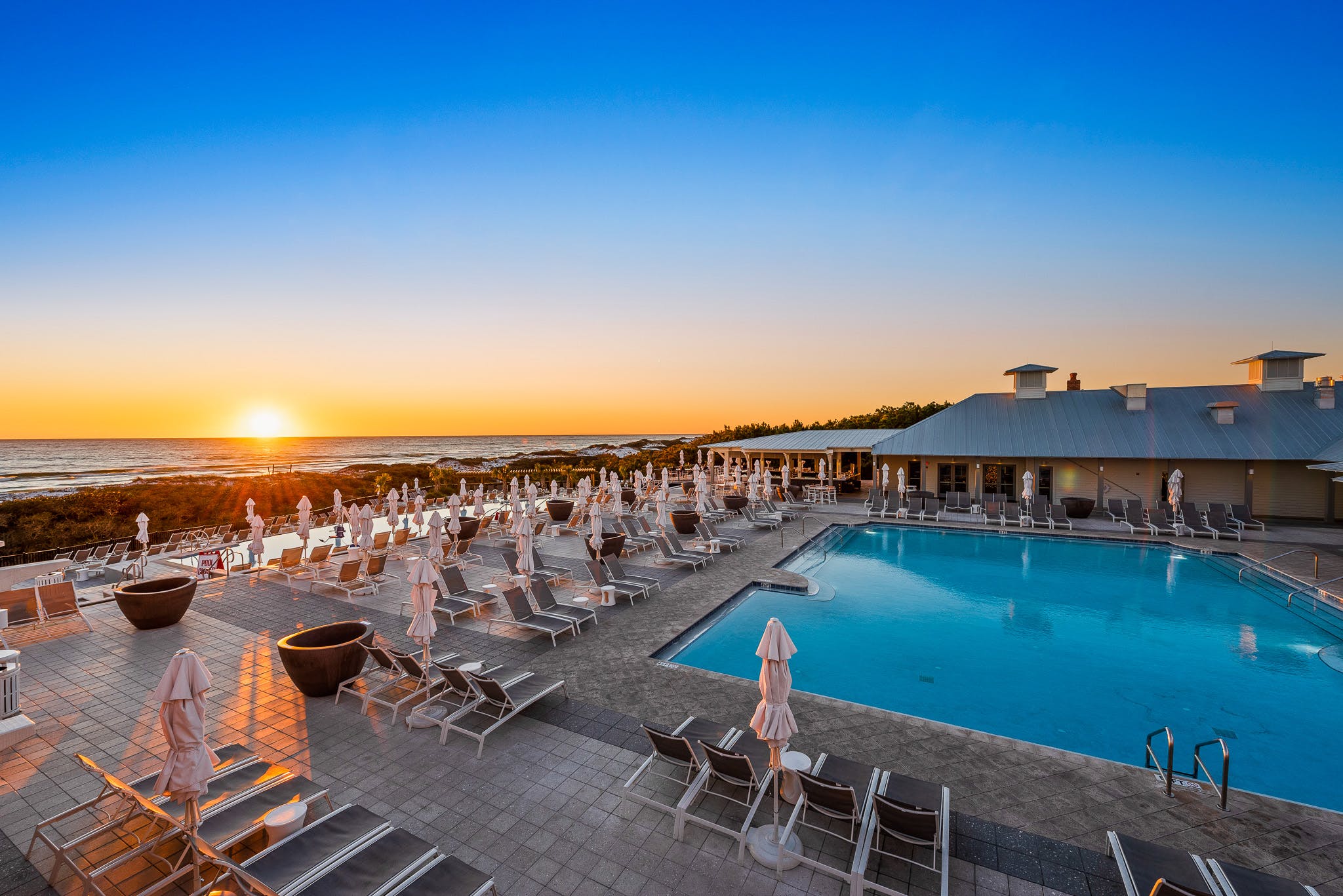 Seaside pool deck