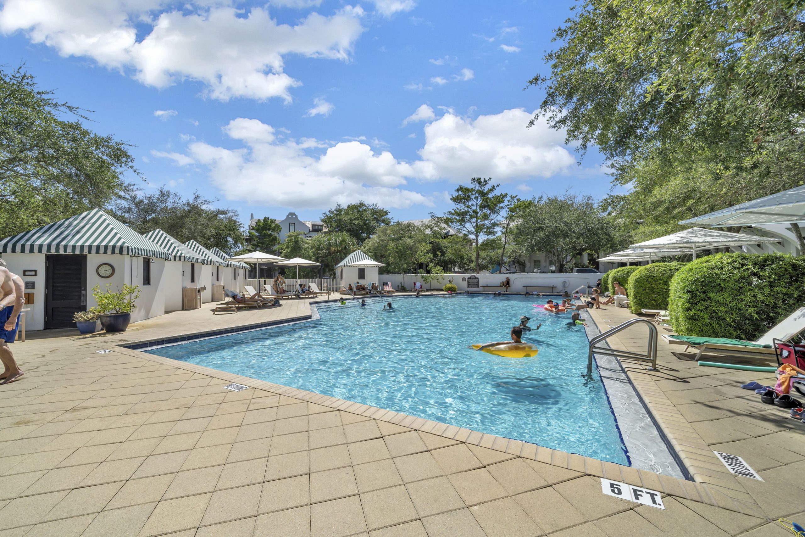 Rosemary Community Pool with Cabanas